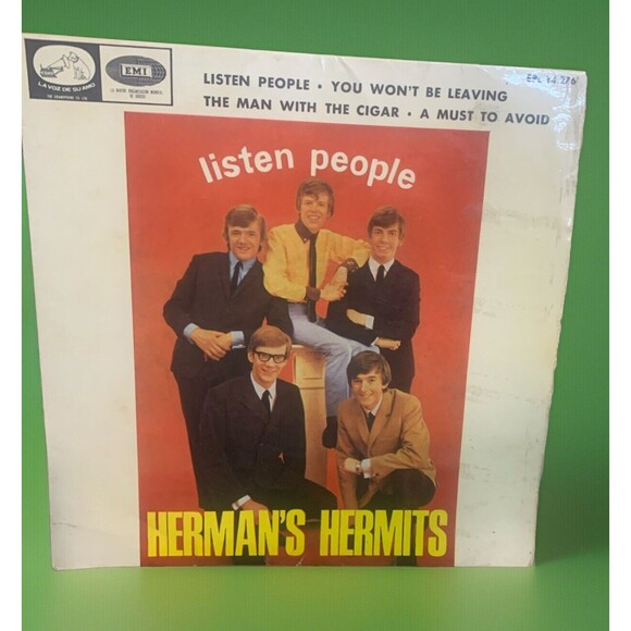 Herman's Hermits Very Rare 1966 Listen People Sleeve ONLY from Barcelona - Picture 1 of 5